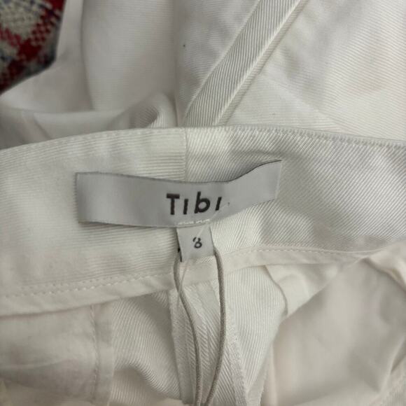 Tibi Sebastian High Rise Ankle Dress Pants White Size 8 - Picture 8 of 9